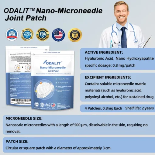 ODALIT™ Nano-microneedle joint patch