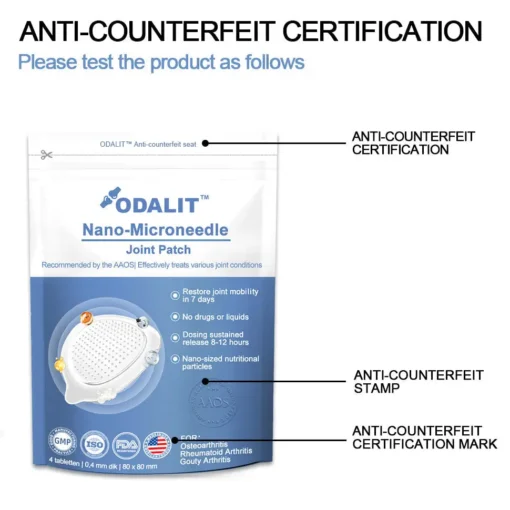 ODALIT™ Nano-microneedle joint patch
