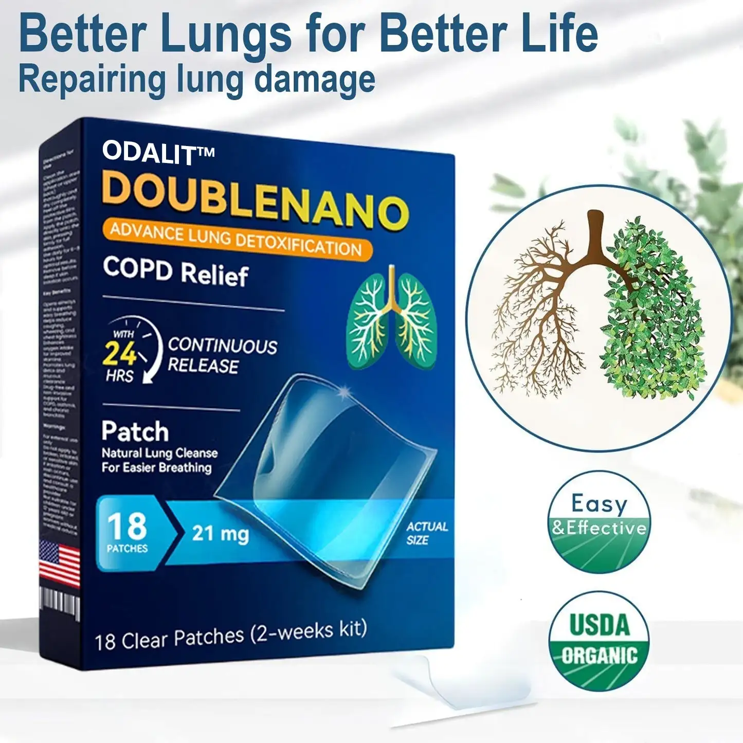ODALIT™ DoubleNano COPD Relief Patch