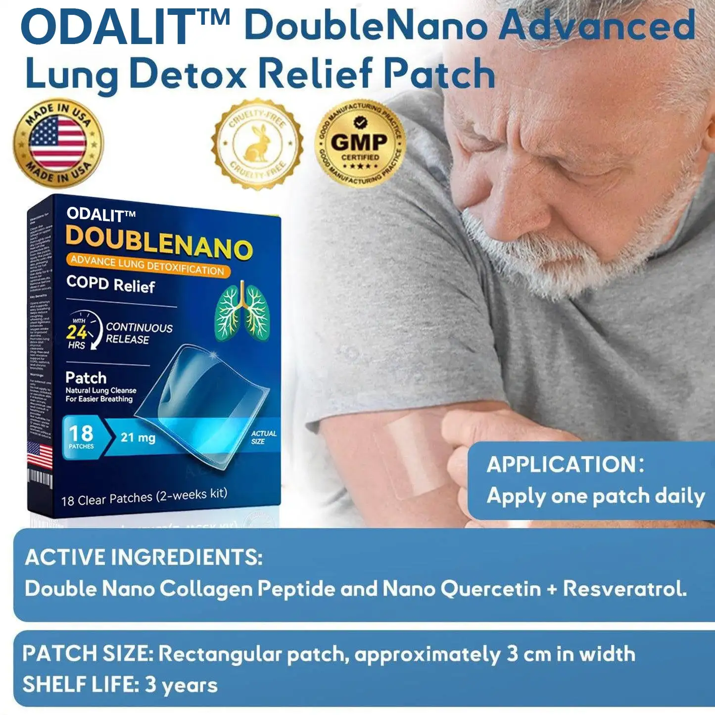 ODALIT™ DoubleNano COPD Relief Patch