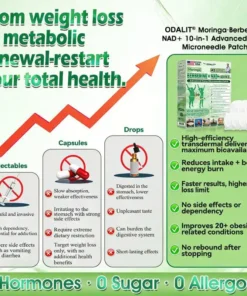 ODALIT® Moringa · Berberine × NAD+ 𝟏𝟎-𝐢𝐧-𝟏 𝐀𝐝𝐯𝐚𝐧𝐜𝐞𝐝 𝐍𝐚𝐧𝐨 𝐌𝐢𝐜𝐫𝐨𝐧𝐞𝐞𝐝𝐥𝐞 𝐏𝐚𝐭𝐜𝐡