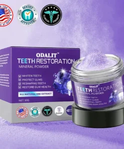 ODALIT™ TeethRestoration Mineral PowderObtain American Dental Association (ADA) Certification (Treats periodontitis and mouth ulcers, prevents tooth loss, and repairs gum recession